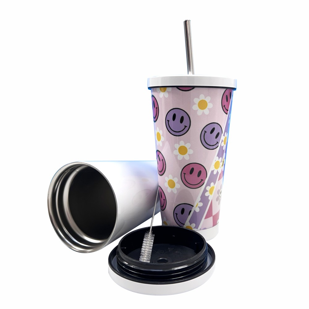 Subli-Print® Thermobecher To-Go mit Halm