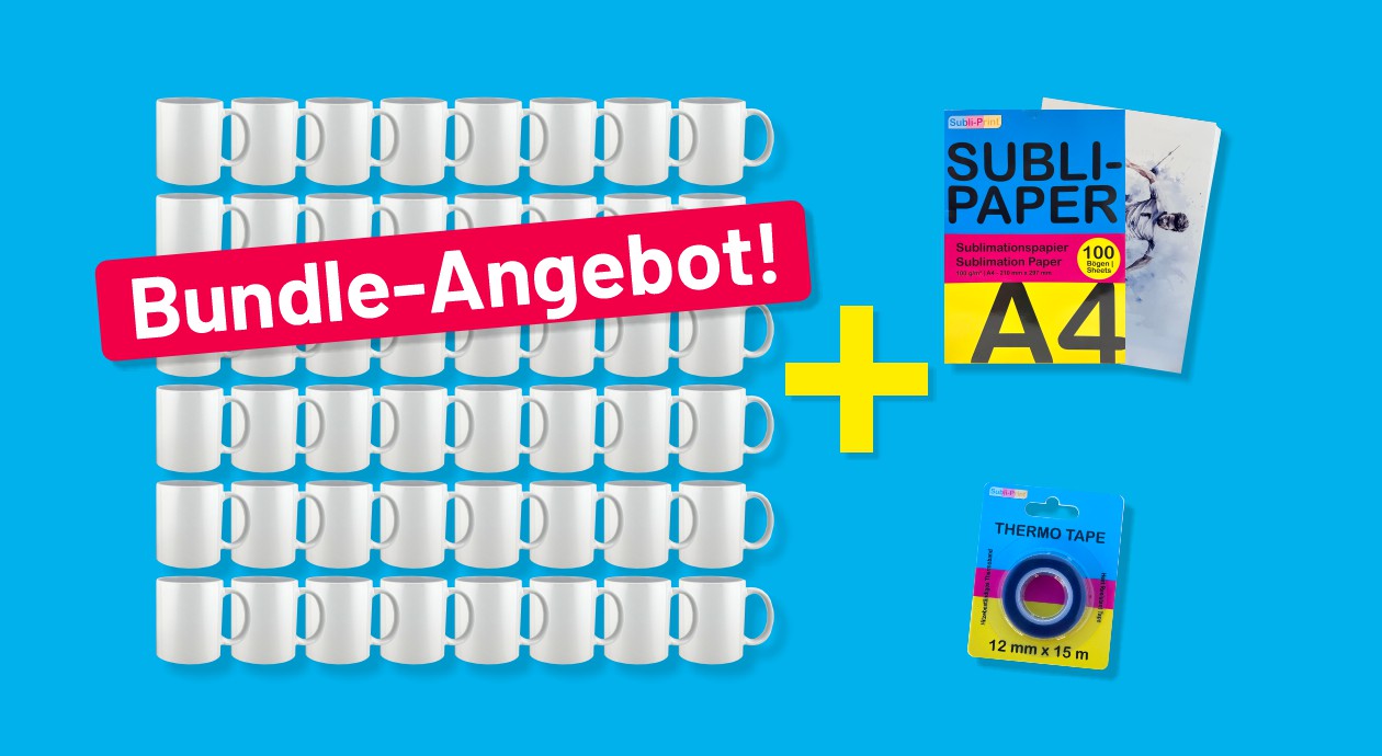 Sublimationstassen-Papier-Tape-Bundle