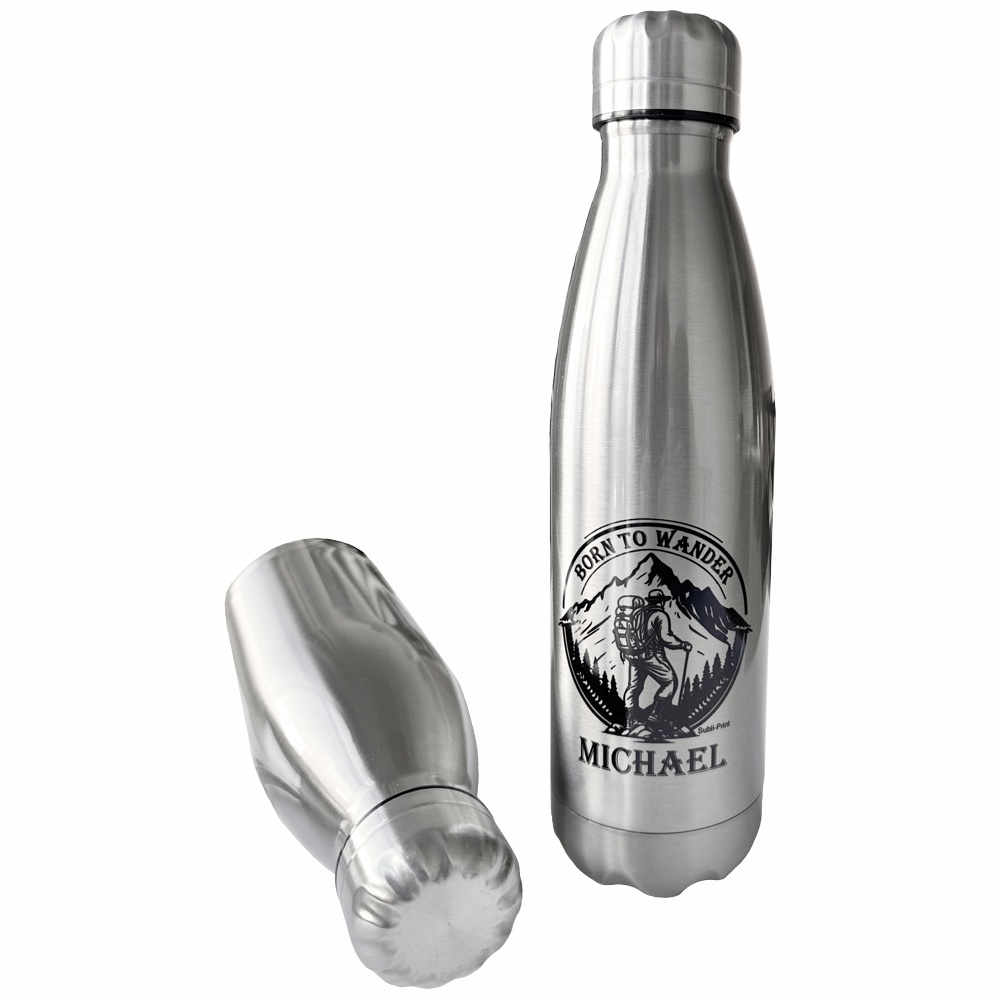 Subli-Print® Thermo-Trinkflasche Silber