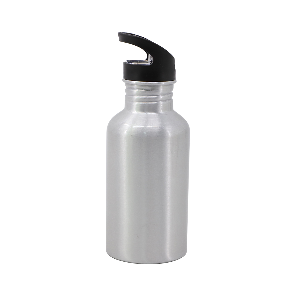 Subli-Print® Alu-Trinkflasche mit Halm Ø 80 mm silver