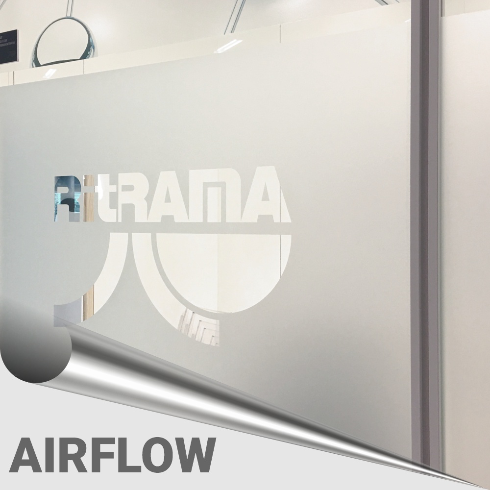 Ritrama PTG Silver Airflow Glasdekorfolie