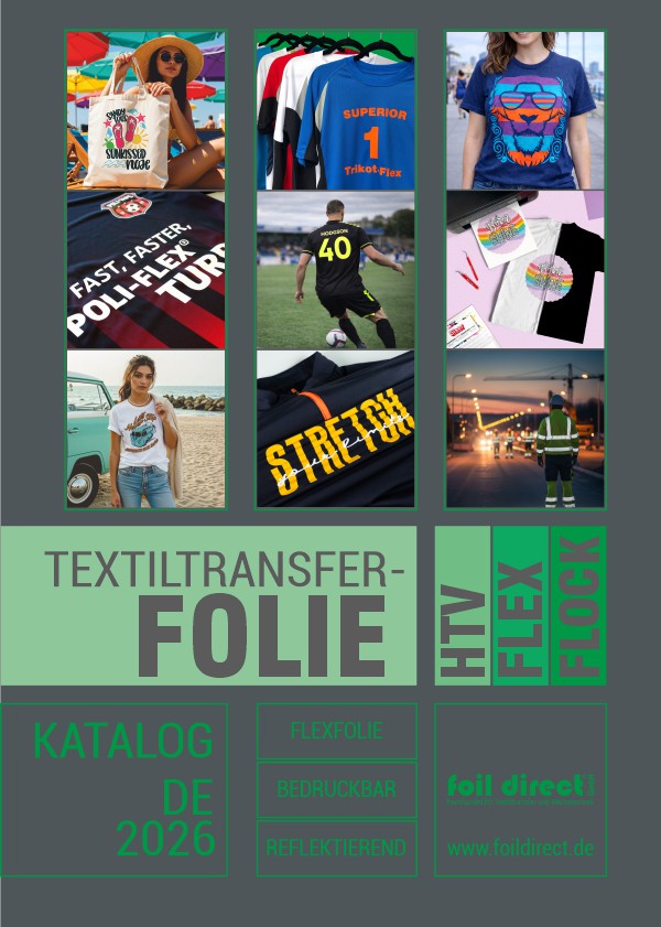 foil direct Textiltransferfolienkatalog 2026